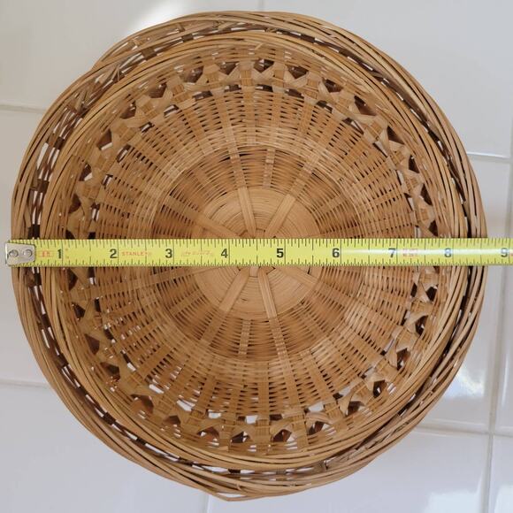 Set of Two Wicker Baskets for Wall Hanging or Display, 8.5" - Picture 6 of 7